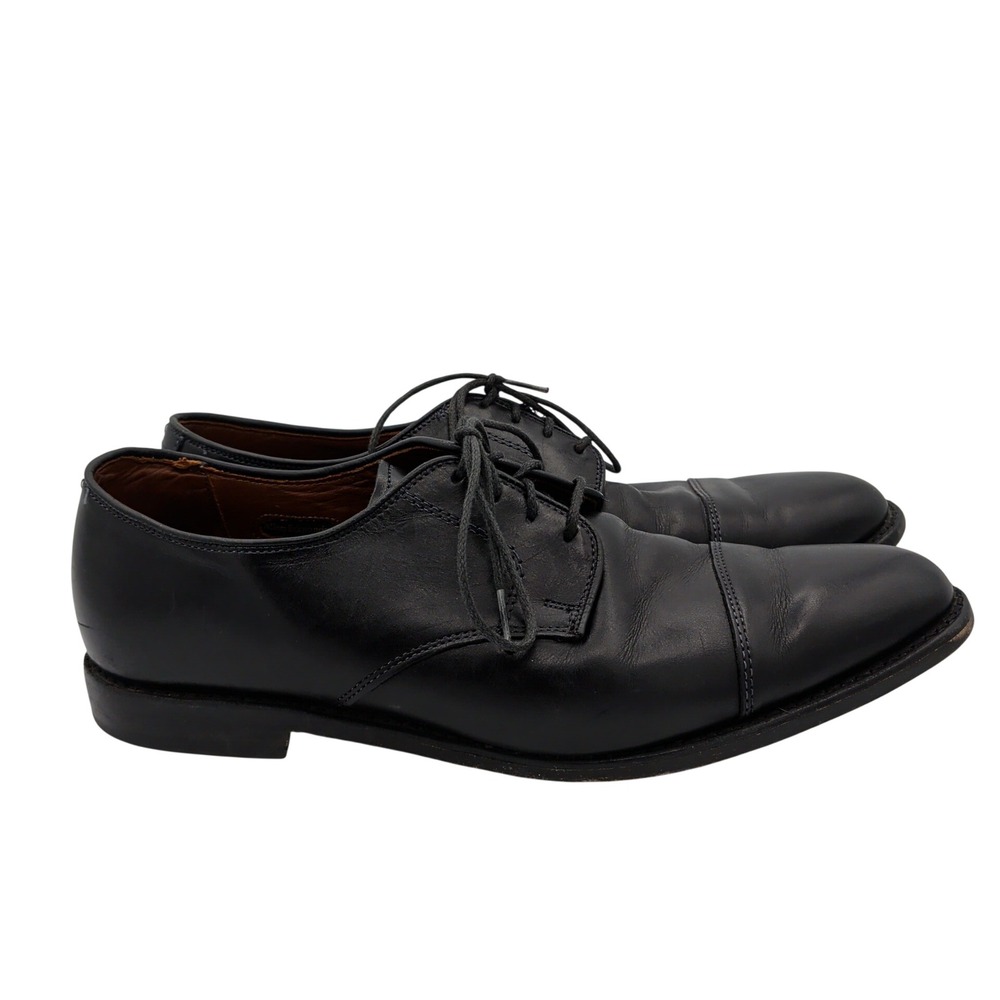 Allen Edmonds Riverside Black Leather Cap Toe Derby Dress Shoes Mens 11 D 1410
